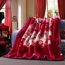 Lade das Bild in den Galerie-Viewer, Thickened Laschel Blanket Cover Blanket Winter Super Soft Double-Layer Wedding Blanket Flannel
