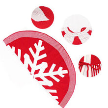 Lade das Bild in den Galerie-Viewer, 1Pc Christmas Tree Carpet Xmas Tree Skirt Gift Holiday Round Red Xmas Decor
