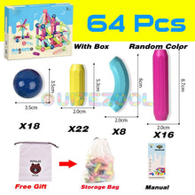Load image into Gallery viewer, 36-152 PcsMagnetic Stick Building Blocks game magnets children Set DIY Christmas gift
