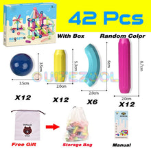Load image into Gallery viewer, 36-152 PcsMagnetic Stick Building Blocks game magnets children Set DIY Christmas gift
