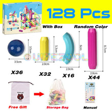 Load image into Gallery viewer, 36-152 PcsMagnetic Stick Building Blocks game magnets children Set DIY Christmas gift
