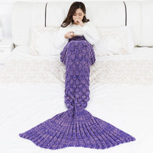 Lade das Bild in den Galerie-Viewer, Baby Photography Mermaid Blanket Scale Knitted Mermaid Tail Children's Blanket
