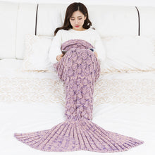 Lade das Bild in den Galerie-Viewer, Baby Photography Mermaid Blanket Scale Knitted Mermaid Tail Children's Blanket
