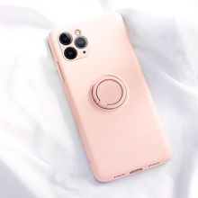 Lade das Bild in den Galerie-Viewer, Solid Color Silicone Ring Bracket Phone Case for iPhone 13 Pro Max
