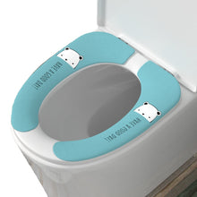 Load image into Gallery viewer, 3pcs Toilet Cushion Seat Cushion Adhesive Washable Four Seasons Self-Adhesive Spring and Summer Toilet Seat Cover Disposable
