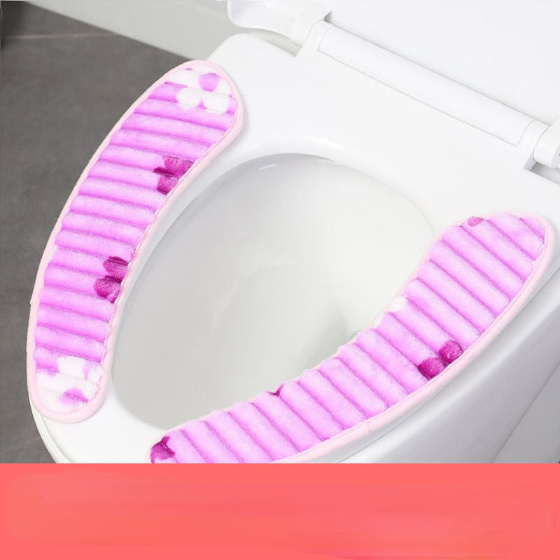 3pcs Toilet Seat Cover Pads Winter Thicker Closestool Cushion Smart  Paste Adsorption Washable