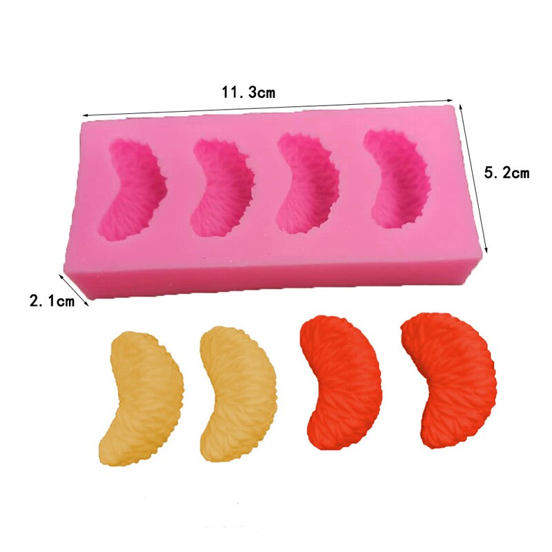 3D Orange Petal Strawberry Silicone Moolds for Home Homemade Soap Cake Candle Cake Decoration