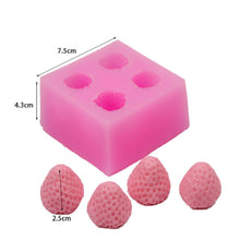 Load image into Gallery viewer, 3D Orange Petal Strawberry Silicone Moolds for Home Homemade Soap Cake Candle Cake Decoration
