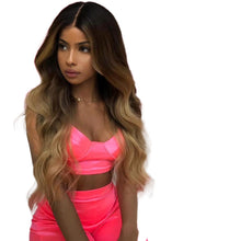 Lade das Bild in den Galerie-Viewer, &lt;transcy&gt;Frauen Perücke Hood Chemiefaser gefärbt langes lockiges Haar Farbverlauf Farbe&lt;/transcy&gt;
