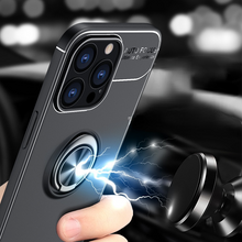 Lade das Bild in den Galerie-Viewer, Ring Bracket Black Blue Phone Case for iPhone13
