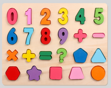 Load image into Gallery viewer, 0-20 numbers Wooden jigsaw puzzle For Toddlers, Abc Case Letter And Number Educational Toys
