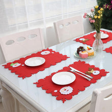 Load image into Gallery viewer, 3pcs Christmas Tablecloths Christmas Table Decorations Table Mat Knife and Fork Cushion
