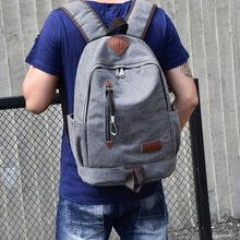 Load image into Gallery viewer, Backpack Men Casual Canvas Backpack Vintage Travel Bag High School Student Schoolbag Men
