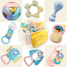 Load image into Gallery viewer, 0-12 Months Baby Teether Seahorse Plane Shark Rattle, High Temperature Boiled Water

