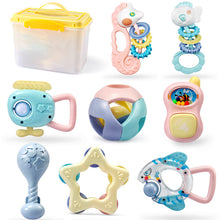 Load image into Gallery viewer, 0-12 Months Baby Teether Seahorse Plane Shark Rattle, High Temperature Boiled Water
