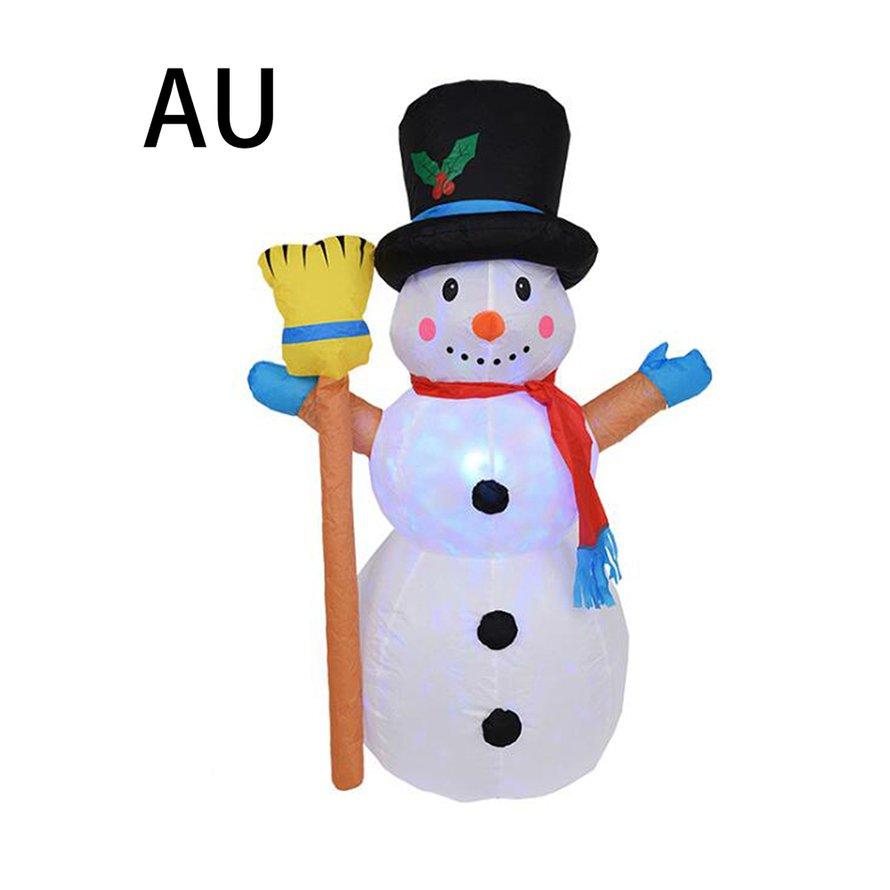 1.2m Christmas Props Inflatable Toys Color Rotating Snowman Shape Inflatable Model Funny Performance Props