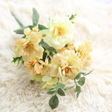 Load image into Gallery viewer, 2Pc Oil Painting Camellia Bunches Artificial Fake Flower Plants Home Decoration Wedding Bouquet
