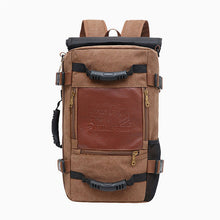 Lade das Bild in den Galerie-Viewer, Backpack Men Canvas Backpack Fashionable  Messenger   Large Capacity Portable Travel shoulder bag
