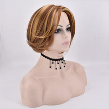 Load image into Gallery viewer, Women Wig Short Straight Hair Side Bangs Inner Buckle Bob Haircut Realistic W220

