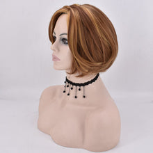 Load image into Gallery viewer, Women Wig Short Straight Hair Side Bangs Inner Buckle Bob Haircut Realistic W220
