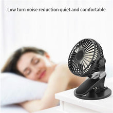 Load image into Gallery viewer, 360° Portable Camping Fan USB Battery Clip On Mini Desk Office Fan
