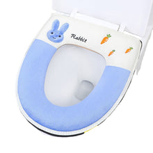 Load image into Gallery viewer, 3pcs Embroidery Cartoon Zipper Toilet Mat Winter Thickened
