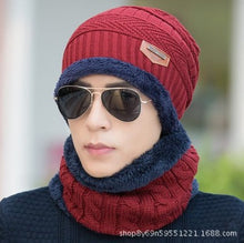 Lade das Bild in den Galerie-Viewer, Warm Winter Knit Beanie Hats Men 'S Korean-Style Fashionable Wool Thickened Warm Outdoor Winter Pullover Unisex
