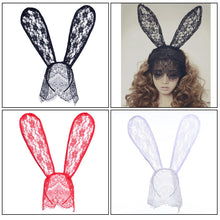 Load image into Gallery viewer, 2x Halloween Xmas Christmas Gifts Decoration  Style Lace Headband Decoration Rabbit Ears Hair Hoop
