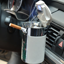 Lade das Bild in den Galerie-Viewer, Ashtray Automobile  Carbon Fiber Car  LED Light Car Ashtray
