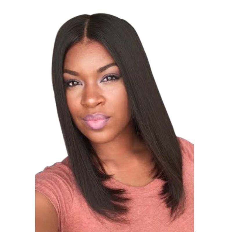 Women Wig Solid Color Mid-Length Straight Hair Synthetic Wigs W229