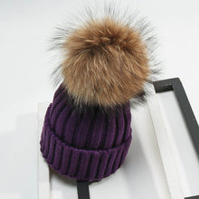 Load image into Gallery viewer, Warm Winter Knit Beanie Hats Fur Ball Hat Male and Women Students Cute Fur Thickened All-Matching Unisex
