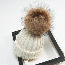 Load image into Gallery viewer, Warm Winter Knit Beanie Hats Fur Ball Hat Male and Women Students Cute Fur Thickened All-Matching Unisex
