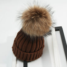 Load image into Gallery viewer, Warm Winter Knit Beanie Hats Fur Ball Hat Male and Women Students Cute Fur Thickened All-Matching Unisex
