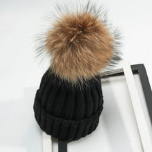 Load image into Gallery viewer, Warm Winter Knit Beanie Hats Fur Ball Hat Male and Women Students Cute Fur Thickened All-Matching Unisex

