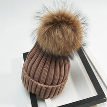 Load image into Gallery viewer, Warm Winter Knit Beanie Hats Fur Ball Hat Male and Women Students Cute Fur Thickened All-Matching Unisex
