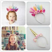 Lade das Bild in den Galerie-Viewer, 2x Halloween Xmas Christmas Gifts Decoration Unicorn Headband Hair Accessories
