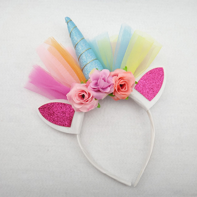 2x Halloween Xmas Christmas Gifts Decoration Unicorn Headband Hair Accessories