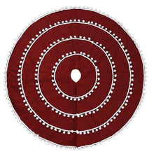 Lade das Bild in den Galerie-Viewer, 122cm Christmas Tree Skirt Round Tree Skirt Year Party Supplies
