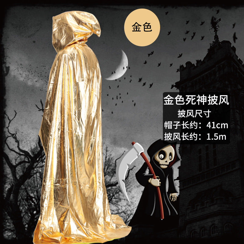 2x Halloween Xmas Christmas Gifts Decoration Costume Props Wizard Black and Red Cloak