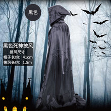 Lade das Bild in den Galerie-Viewer, 2x Halloween Xmas Christmas Gifts Decoration Costume Props Wizard Black and Red Cloak
