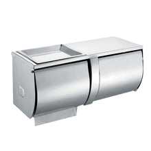 Lade das Bild in den Galerie-Viewer, 304 Stainless Steel Tissue Box Sealed Waterproof Double Tissue Holder with Cigarette Box Square
