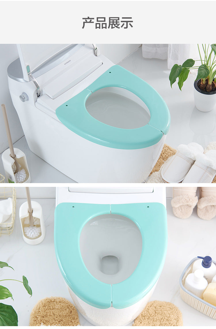3pcs Toilet Seat Cover Pads Folding Plastic   Sanitary Cushion Ferrule Joint Rental Public  Sanitary Pad