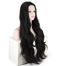 Lade das Bild in den Galerie-Viewer, Elegant Women Wig Extra Long Black fiber Wig W443
