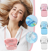 Load image into Gallery viewer, 3-in-1 Fan Hanging Neck Foldable Small Electric Fan Outdoor Handheld Sports 3-speed Portable Mi P9X7
