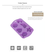 Load image into Gallery viewer, 10pcs Silicone Mold Heart-Shaped 6-Piece Silicone Cake Mold DIY Baking Tool
