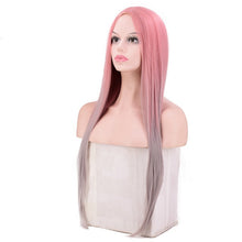 Load image into Gallery viewer, Women Wig Fashion Color Gradient Mid-Length Straight Hair Headgear W287

