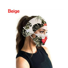 Lade das Bild in den Galerie-Viewer, 2Pcs/Set Women Fashion Button Nurse Headband Facemask Holder Sport Sweatband Headband Yoga Gym Stretch
