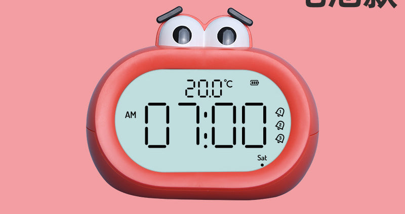 Smart Multi-Function Alarm Clock LED Display Big Mouth Alarm Clock Battery