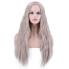 Load image into Gallery viewer, Women Wig Gray Long Curly Hair Medium Corn Curler W244

