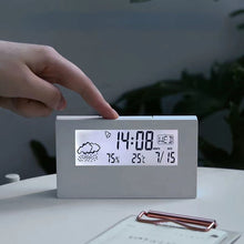 Load image into Gallery viewer, Smart Multi-Function Alarm Clock LED Display Simple Clock Weather Humidity Transparent Luminous Electronic Clock
